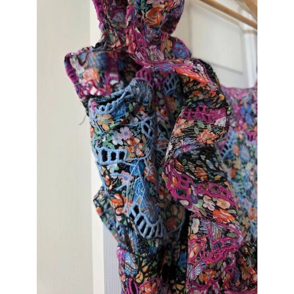 Anthropologie Clementina Eyelet Maxi Dress L - Picture 7 of 13